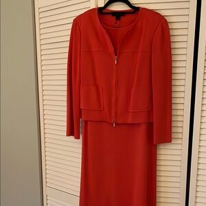 St. John Orange Dress and Jacket